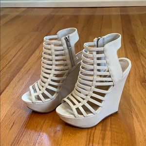 Bone color Steve Madden wedges